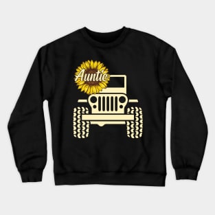 Jeep Sunflower Jeep Auntie Jeep Women Crewneck Sweatshirt